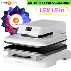 15 x 15in HTVRONT Auto Heat Press Machine Digital Sublimation T-Shirt Plate Viny