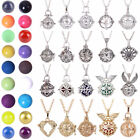 Harmony Ball Cage Leather Silver Locket Angel Caller Sound Bell Pendant Necklace