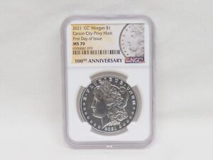 Rare 2021-CC Morgan Silver Dollar NGC MS 70 First Day of Issue FDOI 33647-20