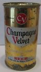 Champagne Velvet Beer  12 Oz Chicago Ill Welded Steel Flat Top Georgia Tax Paid