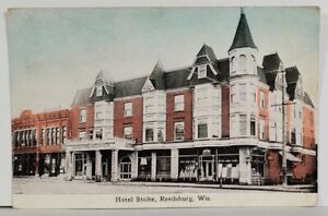 REEDSBURG WISCONSIN HOTEL STOLTE 1912 TO ORTING WASHINGTON POSTCARD Q15