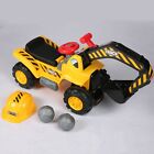 VILOBOS Kids Ride On Excavator Construction Digger Tractor Toy w/ Helmet + Rock