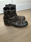 Bed Stu Men’s Brown Leather Moto Harness Ankle Boots Size (12) See Pics*
