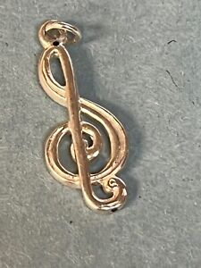 Sterling Silver Treble Clef Charm/Pendant 0.8g