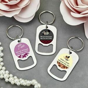 40-250 Personalized Stainless Steel Key Chain Bottle Opener Wedding Party Favor