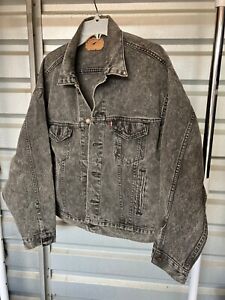 Rare Vintage Levis Trucker Jacket Mens XL Gray Denim Made In USA 90s 70507 -0253