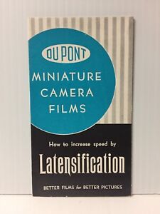 Vintage Dupont Miniature Camera Films Latensification Brochure Manual Price List