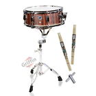 Wood Snare Drum Set by GRIFFIN with Snare Stand, 4x Maple Drum Sticks, Drum Key