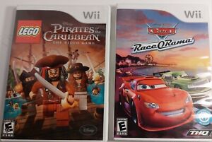 LOT of 2 Wii Disney:  1) Cars Race-O-Rama 2) Pirates Of The Caribbean Video game