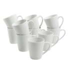 Set of 10 Round Ceramic Mug 12oz Cup White