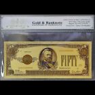 Gold 1928 $50 Fifty Dollars Banknote Collectible with Bag & Certificate