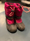 Kids Snow Boots Sorel Youth Size 10 EUR 27 Pink Black Insulated Winter