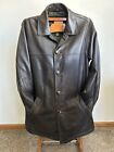 Vintage Eddie Bauer Men’s Leather Jacket in Brown - Size L~ rockabilly
