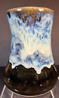 Dripping Glazed Pottery Vase signed by artist S. York.