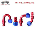 AN4/6/8/10/12 Push-on Lock Hose End Barb Hose Fitting End Oil Fuel Line 0° 45°