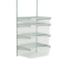 ClosetMaid Steel Closet System Kit Wide Mesh White 4-Drawer 21 in. W x 27 in. H