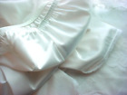 Vassarette White Satiny Nylon Half Slip Size Large Kick Slit O117
