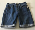 Levis Womens Size 10 Bermuda Jean Blue Denim Shorts Cuffed  32 Waist