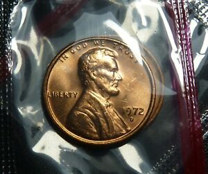 1972 D Lincoln Cent 1c in US Mint Cellophane *COMBINED SHIPPING*