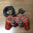 Sony PS2 Playstation2 Official Controller Dual Shock2 Crimson clearRed JP Used