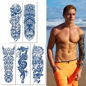 Aresvns Semi Permanent Sleeve tattoos for Men and women Realistic Temporary T...