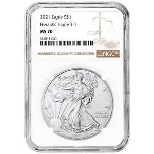 2021 $1 Type 1 American Silver Eagle NGC MS70 Brown Label