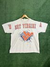 Vtg West Virginia Mountaineers All Over Print Shirt Mens XL College Football