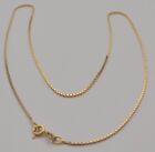 Gold chain 18k Yellow Box link Necklace 16 inches C1