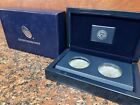 2021 Two coin silver proof american eagle with box a1