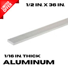 1/2 in. x 36 in. Aluminum Flat Bar - Lightweight and Durable with 1/16 in. Thick