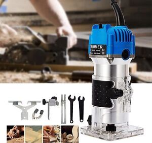 800W Electric Handheld Trimmer Wood Working Tool Wood Router Carving Machine US
