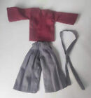 1/12 Riman Red gray Samurai outfit Clothes Model for 6