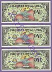 2005 A $1 DUMBO DISNEY DOLLARS (3) Consecutive A0217209-11 1ST ISSUE 2ND RELEASE