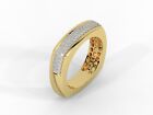 14k Yellow gold lab grown diamond regal shine ring for men
