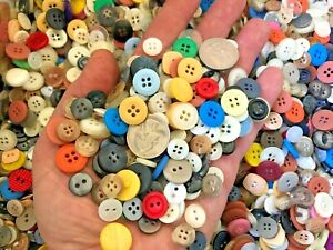 New 100 Buttons assorted mixed color and sizes bulk 5/16 inch to 5/8 inch- MX2