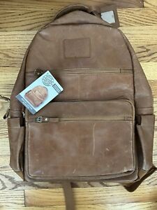 Genuine Goat Leather Large UNISEX  Backpack Travel Rucksack Laptop Gym Bag NEW