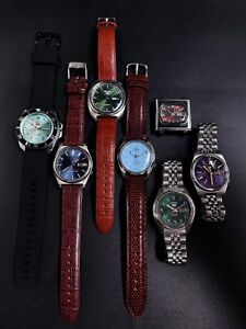 Lot Of  7 SEIKO 5 AUTOMATIC  WRIST WATCHES FULLY SERVICED READY TO WEAR