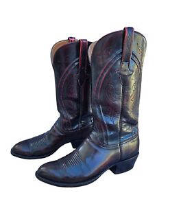 Lucchese 10E Black Cherry Cowboy Boots L6630