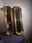 Set Of 2 Vintage Long Gold Accent Mirrors Homco Home Interiors Decor
