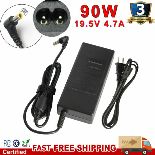 AC Adapter Charger for Sony Vaio Series 19.5V 90W Power Supply Cord Laptop