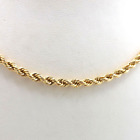 UnoAerre 18k Gold Rope Link Pendant Chain Necklace 20in 4mm 10gr Italy 750