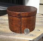 New ListingAntique Small Prim Wooden Circular Pantry Bentwood Box & Lid Unusually Tall
