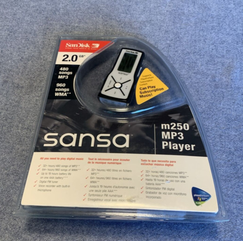 SanDisk Sansa M250 2.0 GB Portable MP3 Digital Media Player FM Radio New Openbox