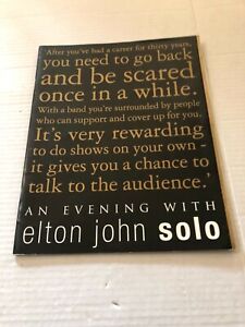 ELTON JOHN SOLO PERFORMANCE PROGRAM 3-17-2000 WITH USED TICKET STUBS
