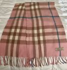 Burberry Wool/Cashmere Scarf.Pink.Made In Scotland