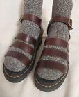 Dr Doc Martens Sandals Womens 8 Blaire Ankle Buckle Strappy Gladiator Brown EC