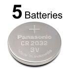 5 PANASONIC CR2032 CR 2032 3v Lithium Battery Expiration Date 2030