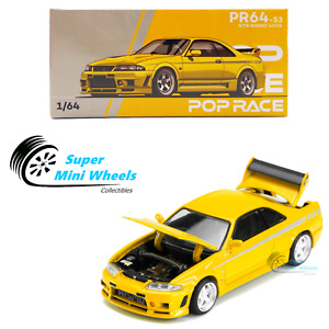 Pop Race 1:64 Nissan GTR R33 Nismo 400R Yellow PR64-53