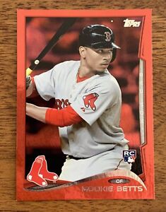 2014 Topps Update Red Hot Foil #US26 Mookie Betts RC Rookie Red Sox Dodgers