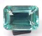 Natural 368 Ct Aquamarine Brazil Emerald Cut Ocean Blue Loose Gemstone.J-99